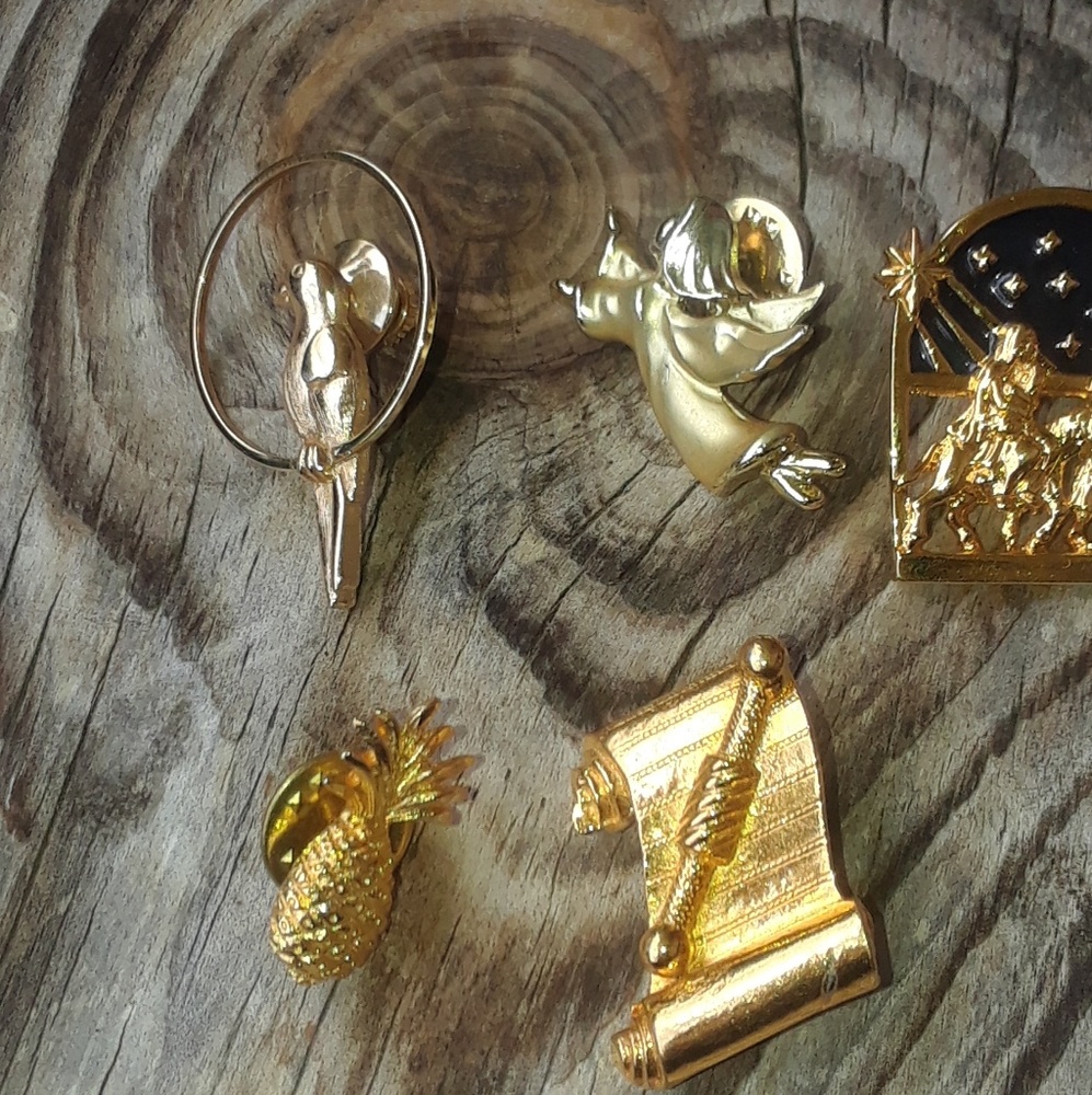 Pins for your lapel, collar, clothing.